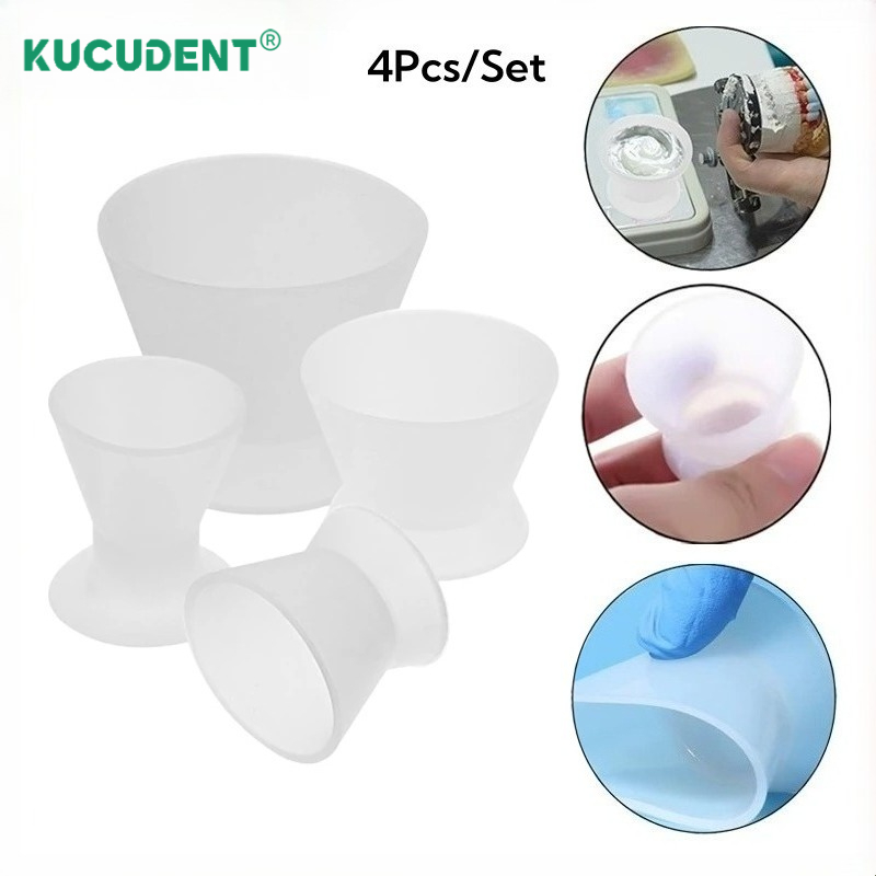 Mixing Cup Silicone - Ensemble de 4 pièces : gobelet