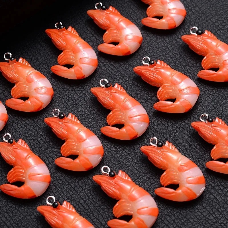 Resin Craft Projects - 10 Breloques 3D Simulées Homard et