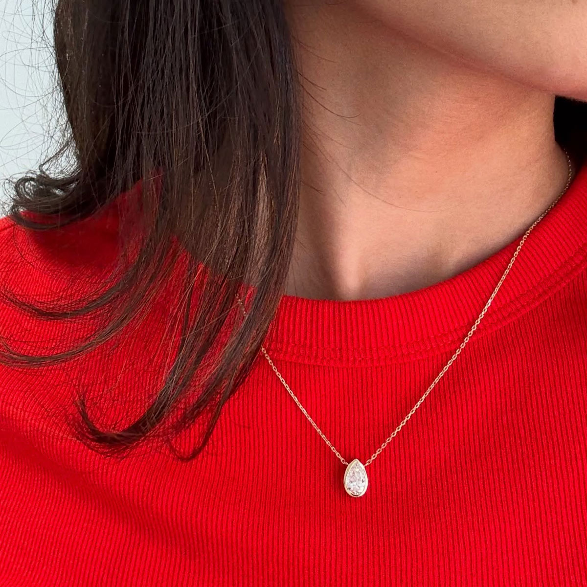 Collier pendentif solitaire en - Bezels Set Pendant avis et prix